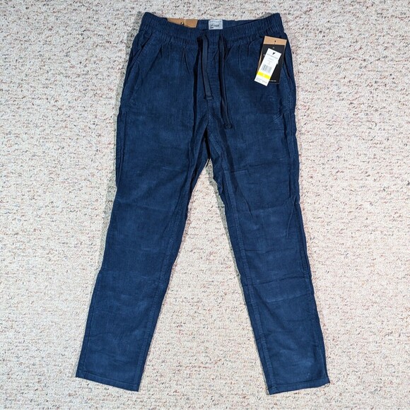Surf & Swim Co Explorer Pants Corduroy Navy w/Stretch/Tie Waistband Men's MEDIUM - Picture 1 of 9